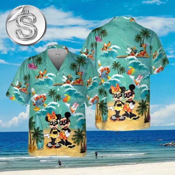 Disney Mickey And Minnie Hawaiian Shirt Disney Magical Hawaii Tee Disney World 2025 Summer Hawaiian Shirt