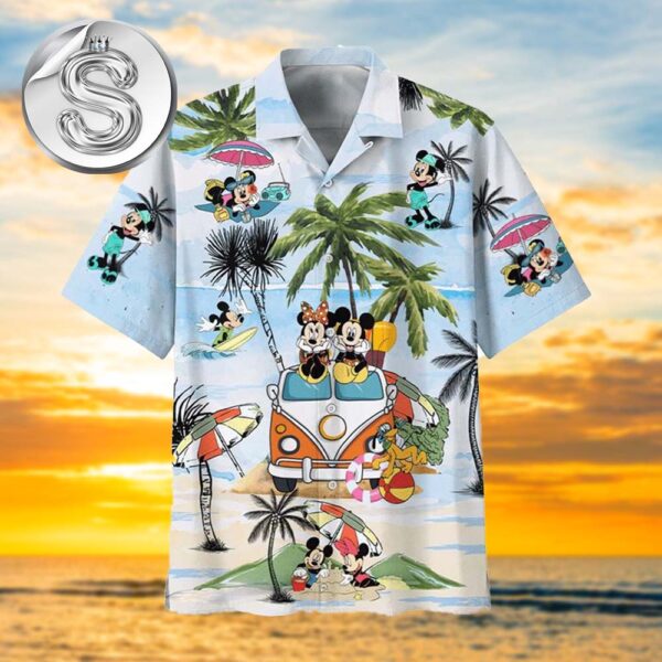 Disney Mickey And Minnie Print Monogram Pattern 2025 Hawaiian Shirt