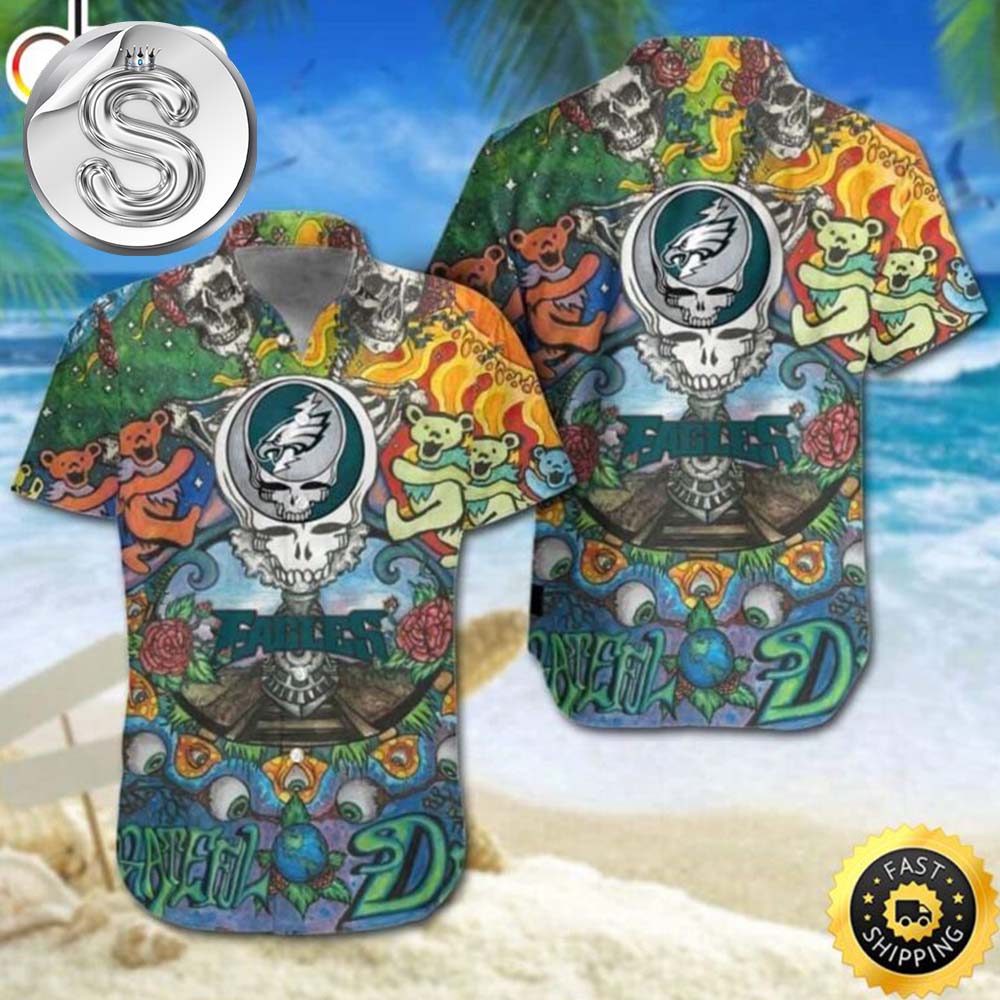 Grateful Dead NFL Philadelphia Eagles All Over Print 2025 Aloha Summer Beach Hawaiian Shirt Grateful Dead NFL Philadelphia Eagles All Over Print 2025 Aloha Summer Beach Hawaiian Shirt