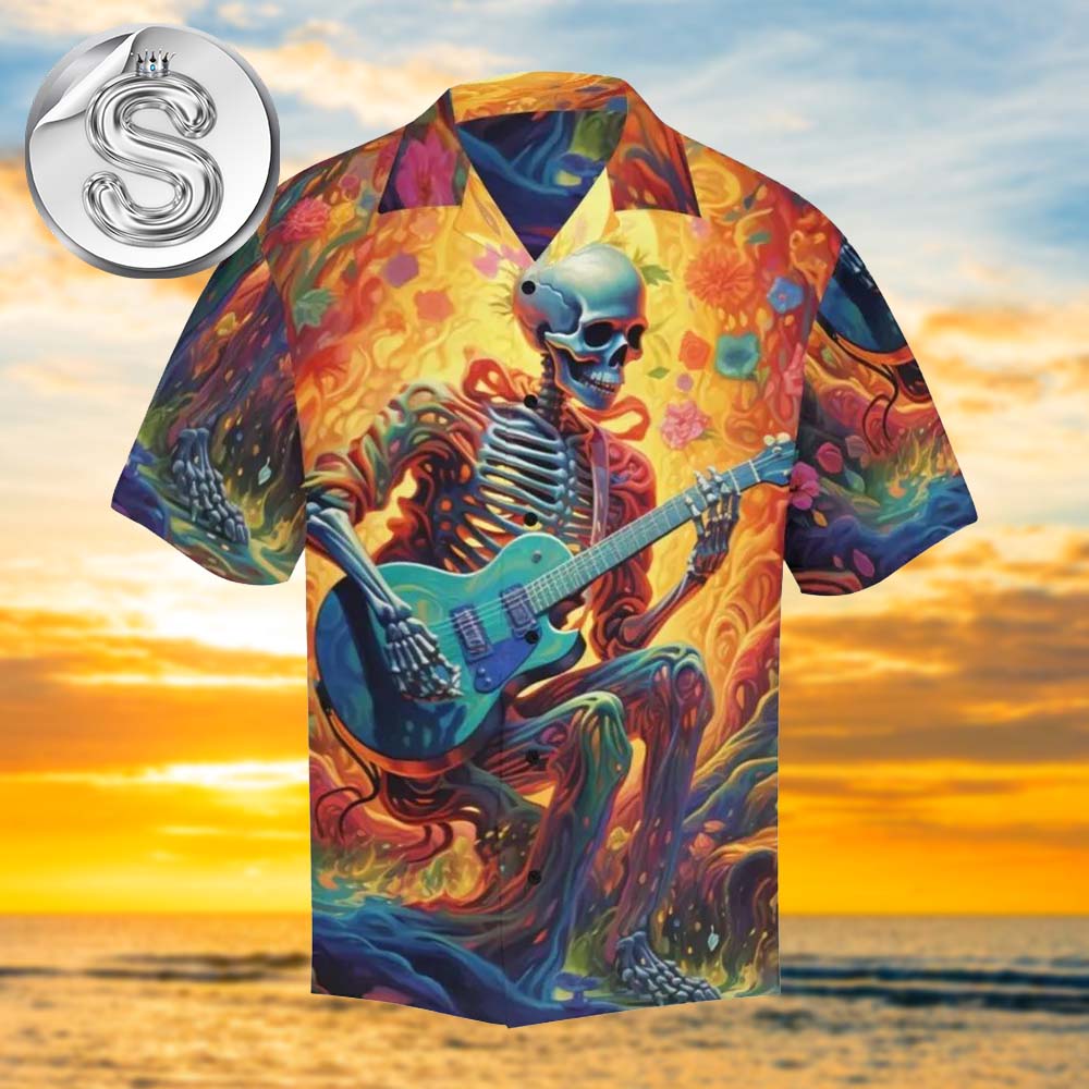 Grateful Dead Skelton Guitar Player All Over Print 2025 Aloha Summer Beach Hawaiian Shirt Grateful Dead Skelton Guitar Player All Over Print 2025 Aloha Summer Beach Hawaiian Shirt