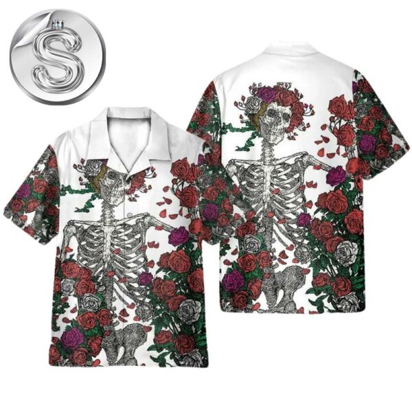 Grateful Dead Skull With Rose All Over Print 2025 Aloha Summer Beach Hawaiian Shirt