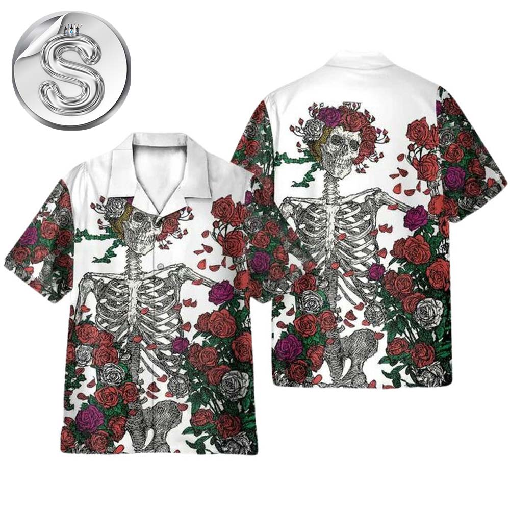 Grateful Dead Skull With Rose All Over Print 2025 Aloha Summer Beach Hawaiian Shirt Grateful Dead Skull With Rose All Over Print 2025 Aloha Summer Beach Hawaiian Shirt