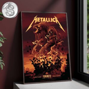 Metallica M72 World Tour At Toronto Canada Poster For The Rogers Center In Ontario On April 26 2025 Monsters Of Rock Art Work By John Guydo Home Decor Poster Canvas