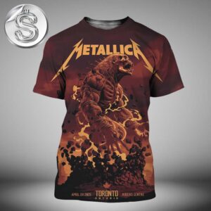 Metallica M72 World Tour Toronto Poster For The Rogers Center In Ontario On April 24t 2025 Monsters Of Rock Art Work By John Guydo All Over Print Shirt