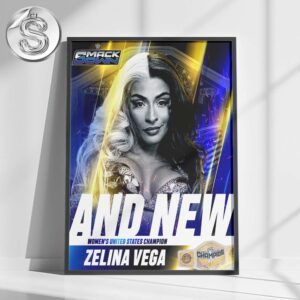WWE Smackdown Zelina Vega Is The New Womens United States Champion 2025 Home Decor Poster Canvas