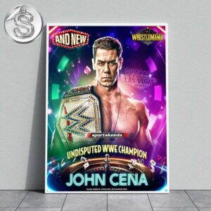 WWE Wrestlemania John Cena Undisputed WWE Champion Home Decor Poster Canvas