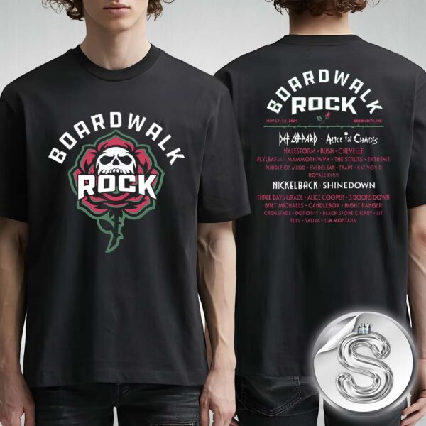 2025 Boardwalk Rock Festival Merch Tee For The Ocean City MD On May 17-18 2025