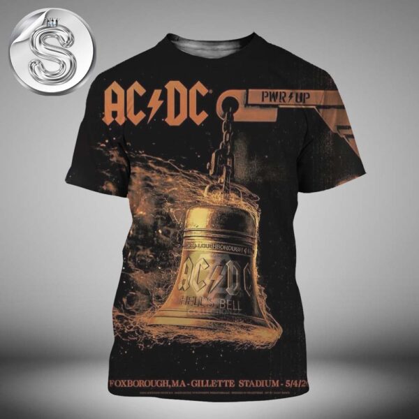 ACDC Foxborough MA PWR UP Tour 2025 For Gillette Stadium On May 4th 2025 All Over Print Shirt