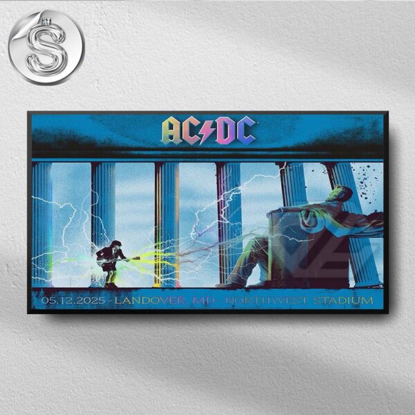 ACDC Live Show Music At Northwest Stadium In Landover MD On May 12th 2025 Home Decor Poster Canvas