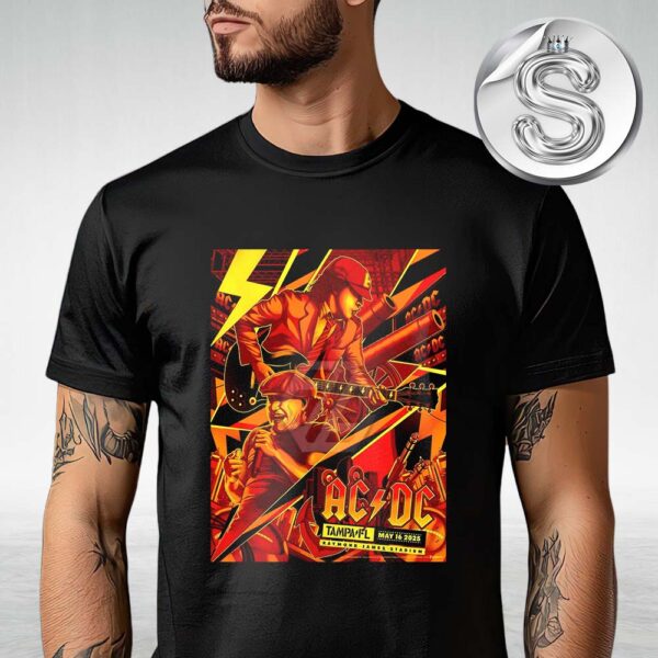 ACDC Power Up Tour 2025 Show At Raymond James Stadium In Tampa FL On May 16th 2025 Unisex T-Shirt