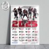 2025 NFL Schedule Chicago Bear Matchups Home Decor Poster Canvas