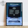 Atlanta Falcons 2025 NFL Schedule Week 1 To 18 Matchups Game Dates Home Decor Poster Canvas