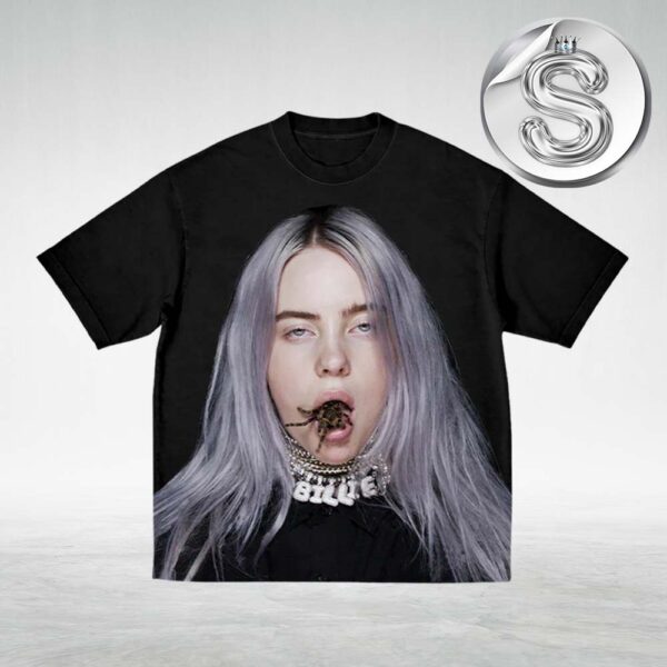 Billie Eilish Tarantula Mouth Tee All Over Print Shirt