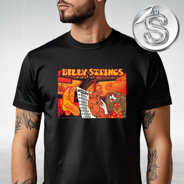 Billy Strings 2025 Spring Tour On May 13-May 25 2025 Out Law Music Festival Tour Dates Unisex T-Shirt