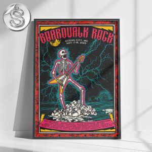 Boardwalk Rock 2025 Festival Live Show Poster For Ocean City MD On May 17th And 18th 2025 Home Decor Poster Canvas