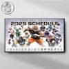 Dallas Cowboys 2025 NFL Schedule Week 1 To 18 Matchups Game Dates Home Decor Poster Canvas