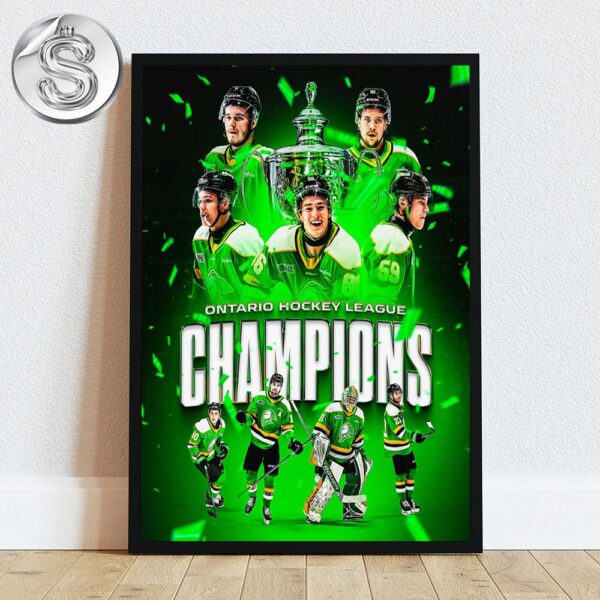 Congrat To London Knights On Back-To-Back OHL Championships Home Decor Poster Canvas