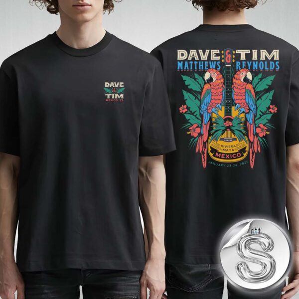 Dave Matthews Band Parrot Guitar Tee Two Sides Unisex T-Shirt