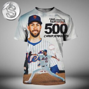 David Peterson From New York Mets Reached 500 Career Strikeouts And Counting MLB Season All Over Print Shirt
