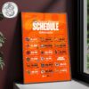 Detroit Lions 2025 NFL Full Schedule Week 1 To Week 18 Matchups Home Decor Poster Canvas