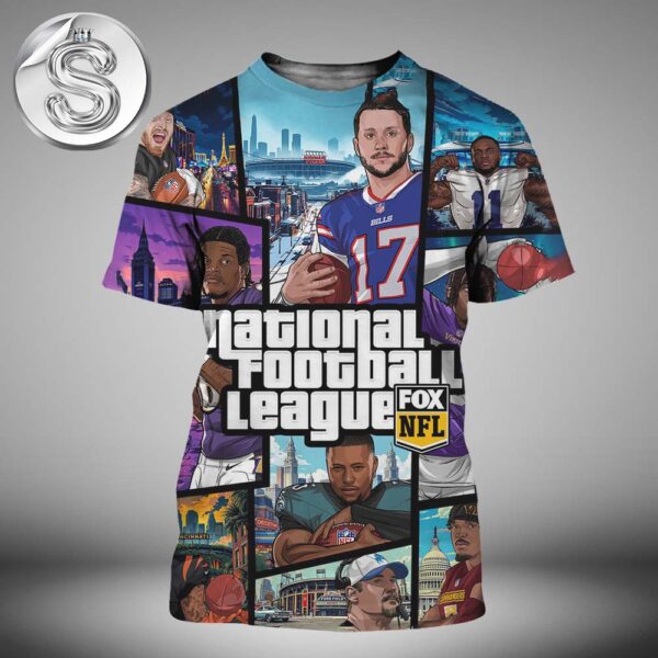 GTA VI NFL Edition National Football League 2025 Fox Sport All Over Print Shirt