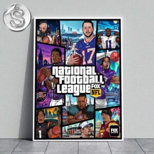 GTA VI NFL Edition National Football League 2025 Fox Sport Home Decor Poster Canvas