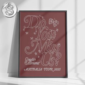 Gracie Abrams The Secret Of Us Australia Exclusive Tour Do You Miss Us 2025 Home Decor Poster Canvas