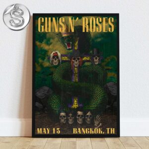 Gun N Rose Live Show Music Concert At Thunder Dome Muang Thong Thani In Bangkok TH On May 13th 2025 Home Decor Poster Canvas