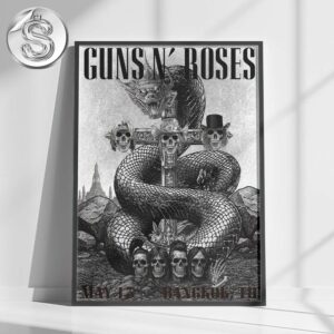 Gun N Rose Live Show Music Poster For Thunder Dome Muang Thong Thani In Bangkok TH On May 13th 2025 Home Decor Poster Canvas