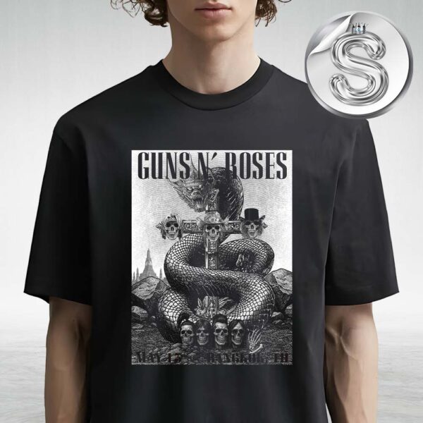 Gun N Rose Live Show Music Poster For Thunder Dome Muang Thong Thani In Bangkok TH On May 13th 2025 Unisex T-Shirt