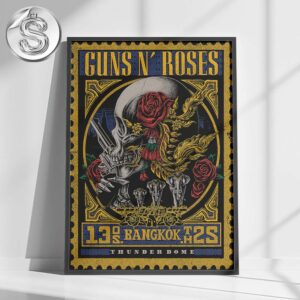 Guns N Rose Music Show At Thunder Dome In Bangkok TH On May 13th 2025 Home Decor Poster Canvas