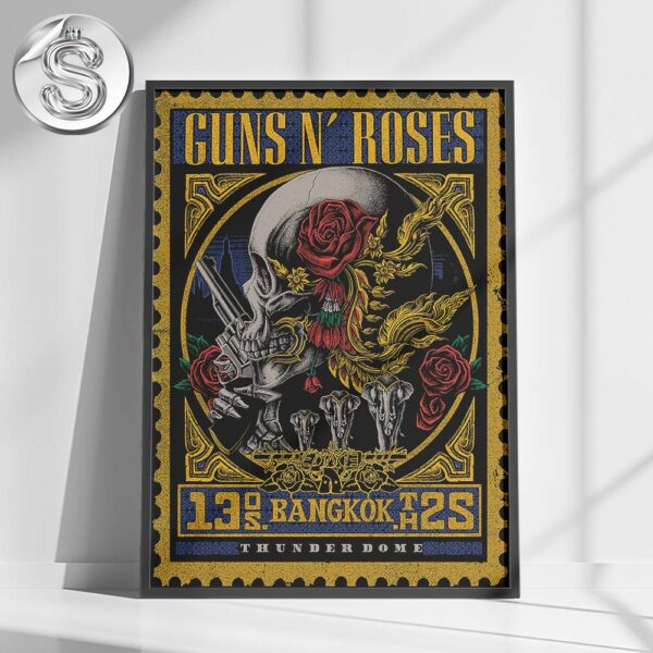 Guns N Rose Music Show At Thunder Dome In Bangkok TH On May 13th 2025 Home Decor Poster Canvas