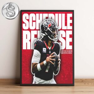 Houston Texans 2025 NFL Full Schedule Release Home Decor Poster Canvas