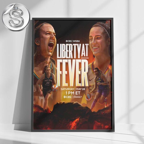 Indiana Fever Vs New York Liberty Matchup WNBA At Gainbridge Fieldhouse In Indianapolis On May 24th 2025 Home Decor Poster Canvas