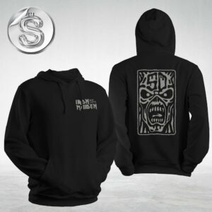 Iron Maiden 50th Anniversary Logo Run For Your Lives Black Pullover Two Sides Unisex Hoodie