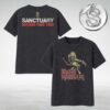 Iron Maiden Est 1975 Official Logo Vintage Red Washed Tee Shirt