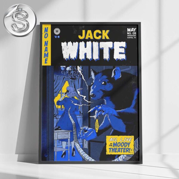 Jack White Austin Shows At The Moody Theater TX On May 5th 2025 Home Decor Poster Canvas
