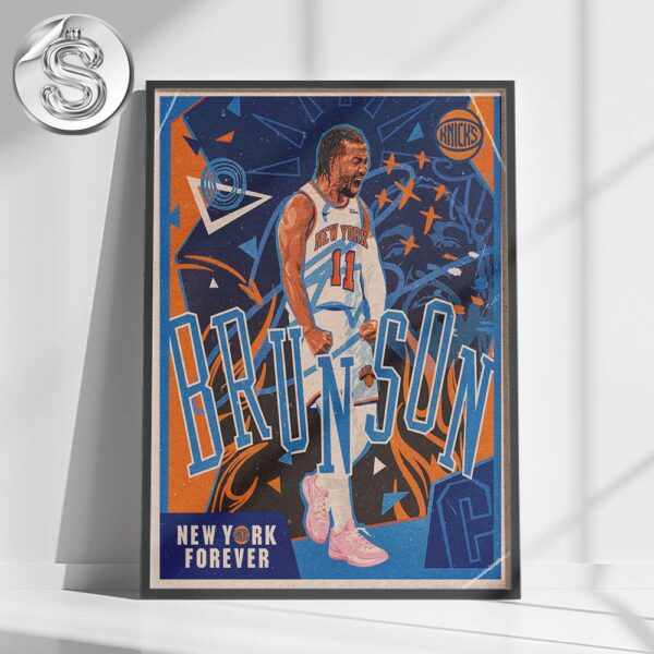 Jalen Brunson From New York Knicks Man Of The Night Clutch King New York Forever Home Decor Poster Canvas