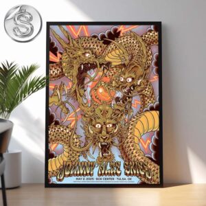 Johnny Blue Skies Music Poster For Bok Center In Tulsa OK On May 2th 2025 Home Decor Poster Canvas