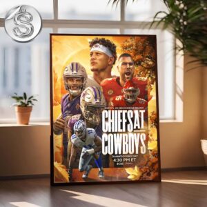 Kansas City Chiefs Vs Dallas Cowboys Matchup For The Thanksgiving Day 2025 NFL On CBS Schedule Home Decor Poster Canvas
