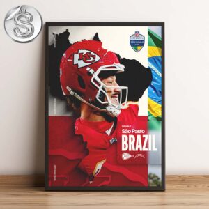 Kansas City Chiefs Vs Los Angeles Chargers NFL Week 1 Schedule 2025 Matchups At Sao Paulo Game Home Decor Poster Canvas