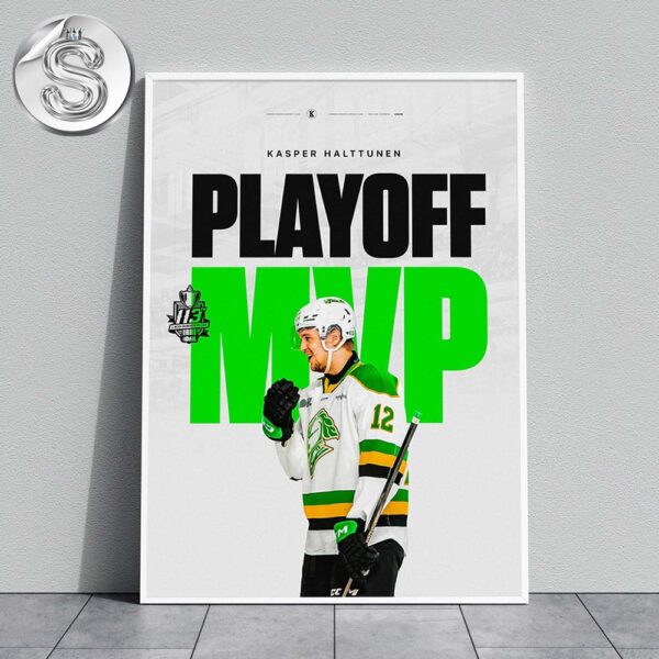 Kasper Halttunen From London Knights Is The Playoff MVP OHL Championships Home Decor Poster Canvas