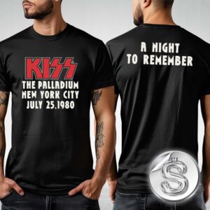 Kiss The Palladium July 25th 1980 Tee Two Sides Unisex T-Shirt