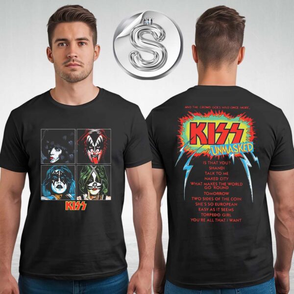 Kiss Unmasked Track List Tee Two Sides Unisex T-Shirt
