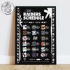 Los Angeles Chargers 2025 Full NFL Schedule Matchups Game Dates Home Decor Poster Canvas