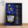 Los Angeles Chargers Vs Kansas City Chiefs Matchups On Week 1 Friday September 5th NFL Schedule 2025 Home Decor Poster Canvas