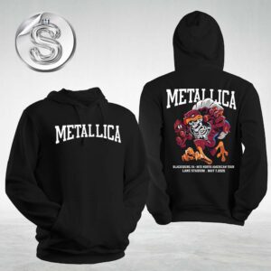 Metallica M72 Virginia Tech Pop Up Shop North America Tour 2025 Merch Tee For The Lane Stadium In Blacksburg VA On May 7th 2025 Met On Tour Two Sides Unisex Hoodie