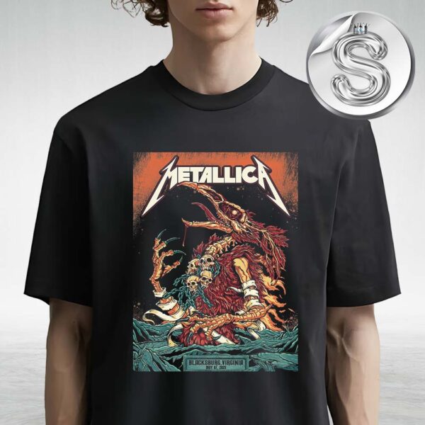 Metallica M72 World Tour Lane Stadium Blacksburg Virginia VA On May 7th 2025 North America Tour Unisex T-Shirt