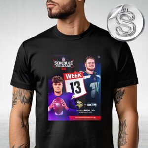 Minnesota Vikings Vs Seattle Seahawks Matchup 2025 NFL Schedule Week 13 On November 30th 2025 Unisex T-Shirt