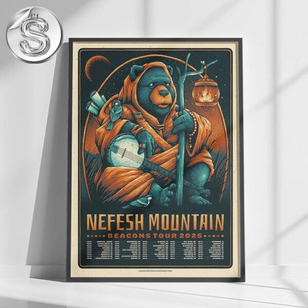 Nefesh Mountain Beacons Tour 2025 List Dates And Locations Home Decor Poster Canvas